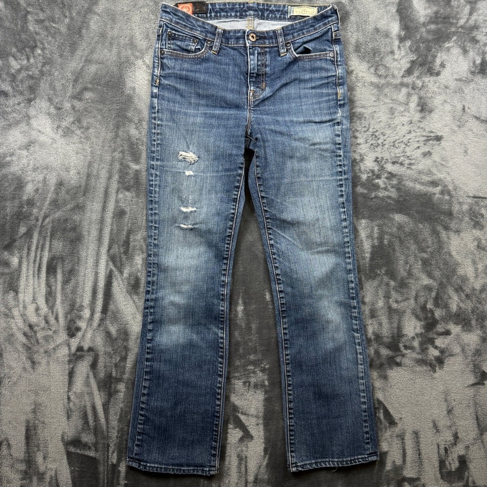 Gap Bootcut Jeans Womens 2A Blue Good Distressed 1969 Stretch Denim